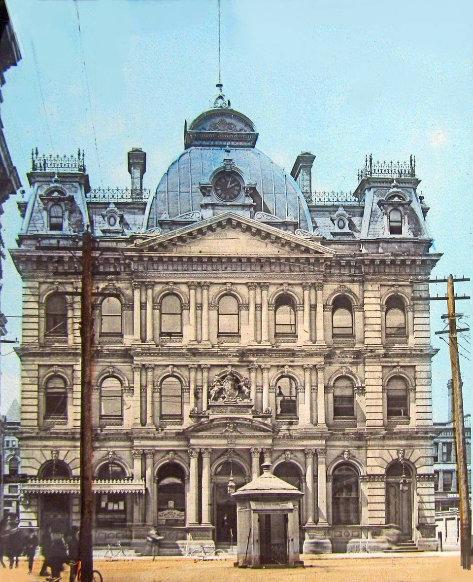PHOTO - TORONTO - CENTRAL POST OFFICE - ADELAIDE STREET - TINTED - c1890