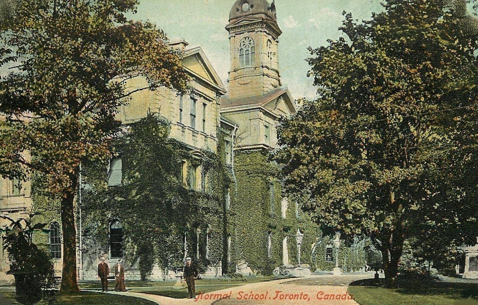 xx postcard - toronto - normal school - church and gould - three-quarters view - nice version - tinted - 1907
