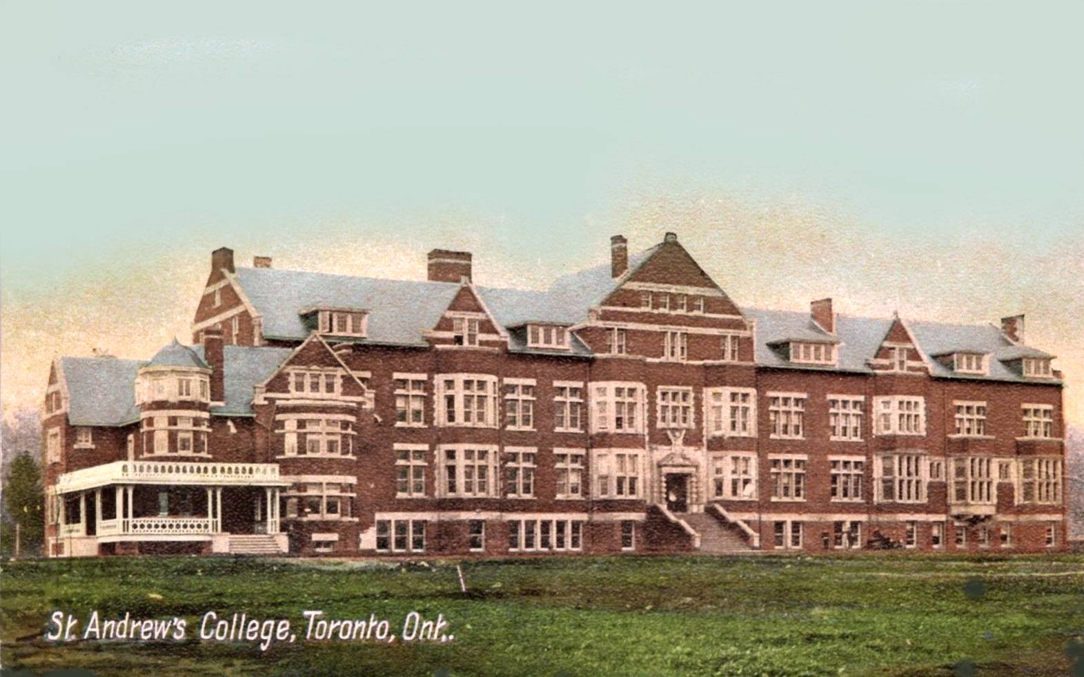xx postcard - toronto - st andrew's college - tinted - c1910